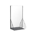 Transparent Acrylic Literature Holder with Metal Wire Stand - Perfect for Brochure Display
