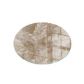 Round Glass Tabletop with Leaf Pattern Design