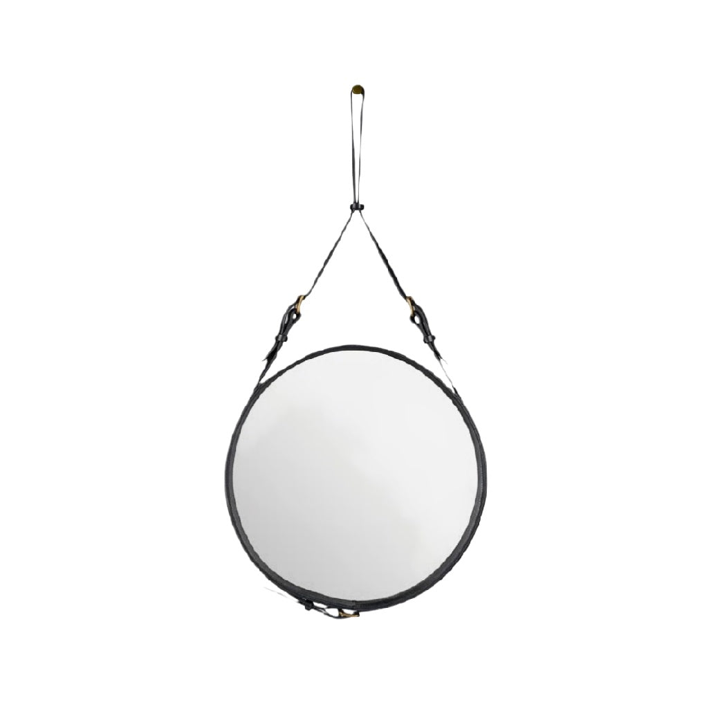 Stylish Round Wall Mirror with Adjustable Hanging Strap**