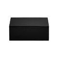 Sleek Black Storage Box with Lid - Modern Organizational Solution