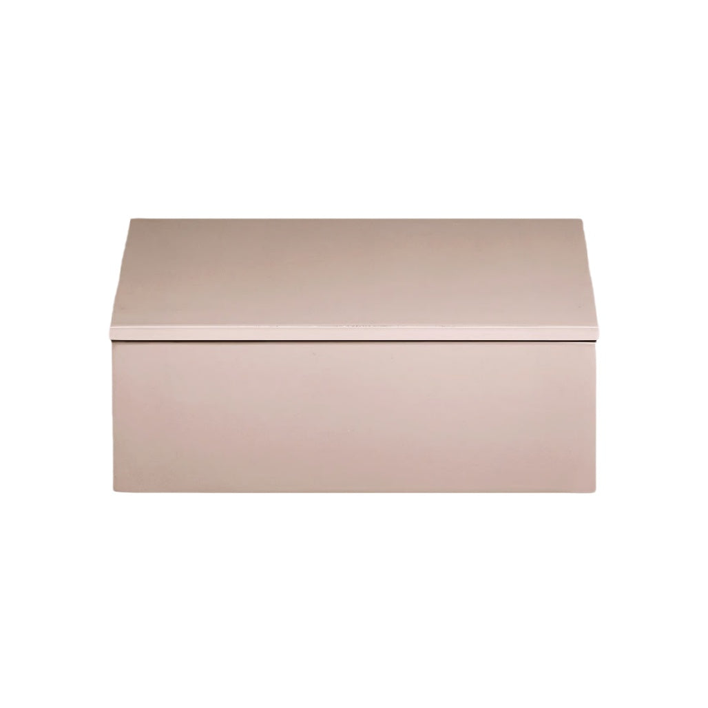 Elegant Pink Storage Box with Lid - Minimalist Design for Home Organization