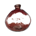Elegant Handcrafted Burgundy Glass Vase - Unique Organic Shape for Home Decor