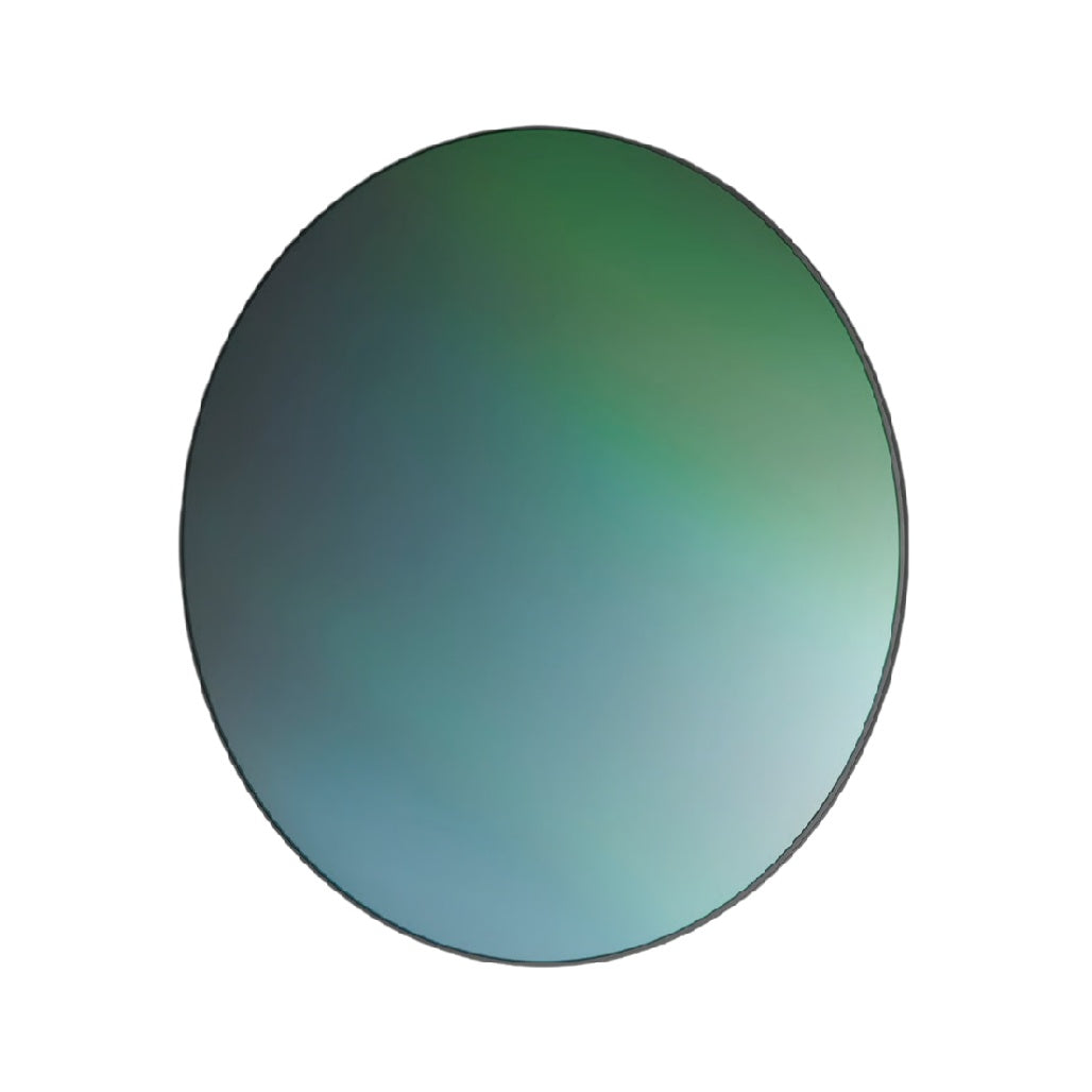 Round Gradient Mirror - Elegant Oval Design with Green Hues